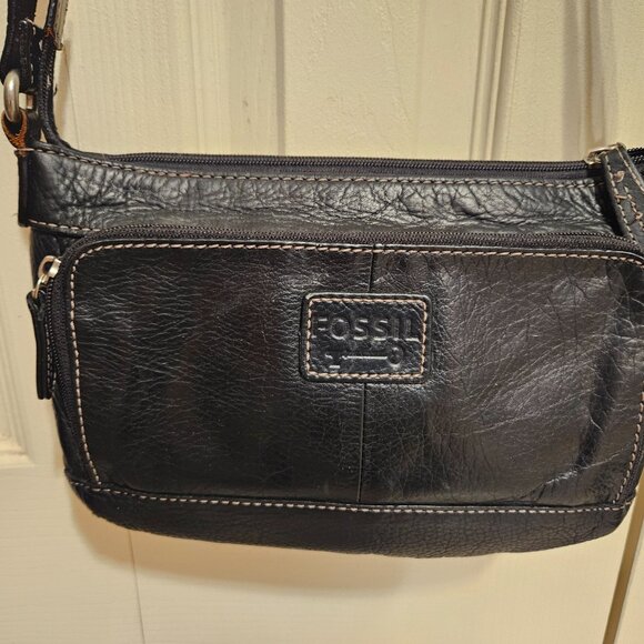 Fossil Leather Crossbody Black - Picture 3 of 4